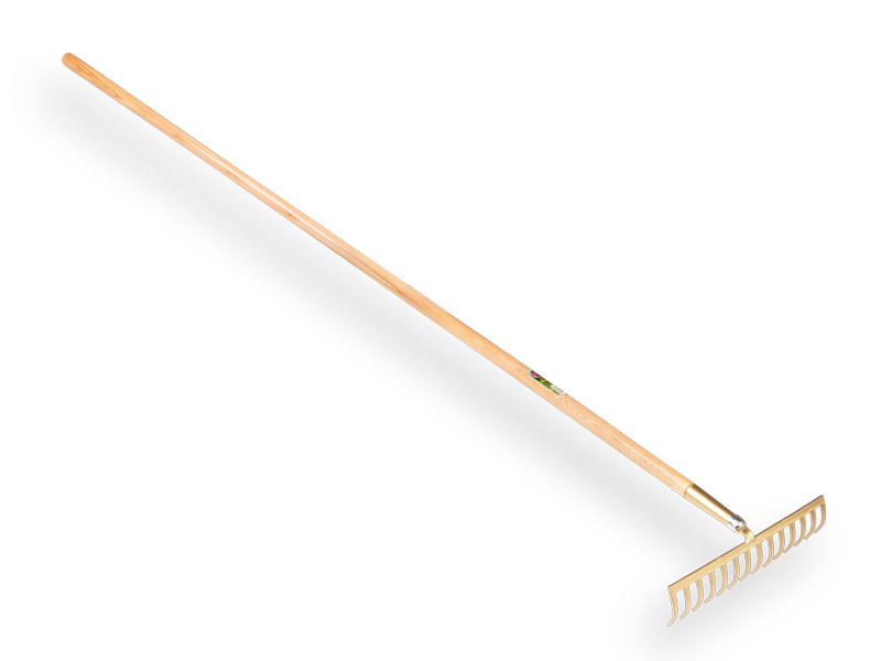Garden rake OFFNER 14 bent tines, with ATLAS handle 170 x 2.8 cm ...
